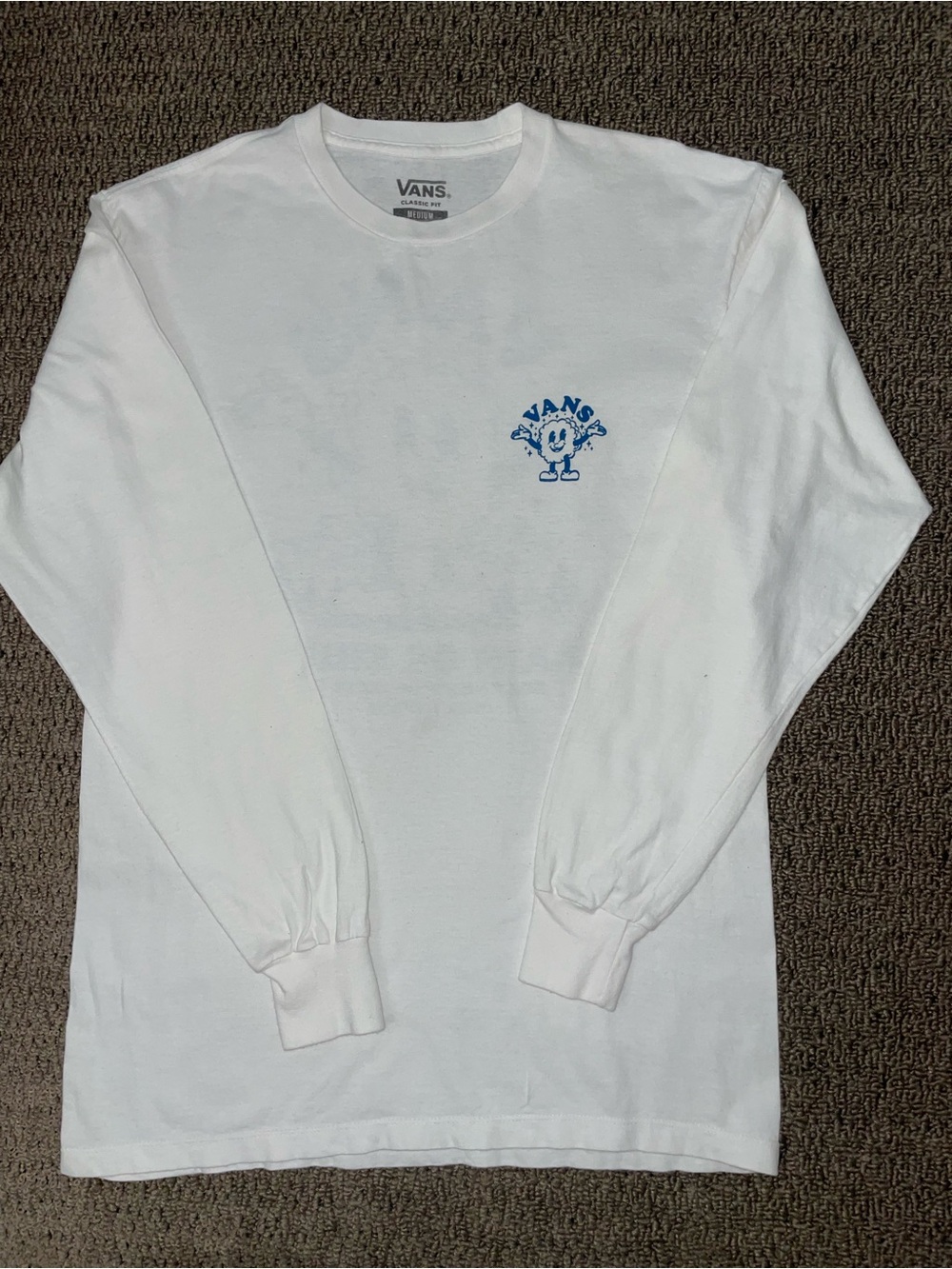 Vans 100% Cotton ”Rain or Shine” Long Sleeve Graphic Tee White Men’s Medium - Picture 4 of 10